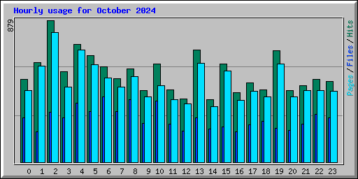 Hourly usage for October 2024