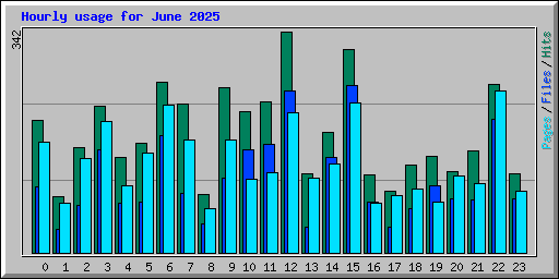 Hourly usage for June 2025