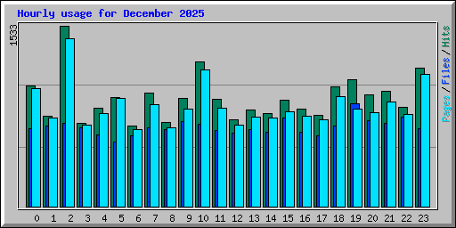 Hourly usage for December 2025